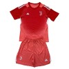 Officiële Voetbalshirt + Korte Broek Doelman Juventus 2025-26 Rode - Kids